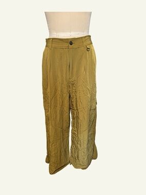 Madewell Olive Wide-Leg Trousers